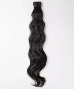 Rapunzel of Sweden Vegan Ponytail Beach Wave / Clip-in / Medium Volume 50 cm 1.0 Black