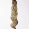 Rapunzel of Sweden Vegan Ponytail Beach Wave / Clip-in / Medium Volume 40 cm Brown Ash Blonde Balayage B5.1/7.3