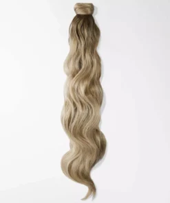Rapunzel of Sweden Vegan Ponytail Beach Wave / Clip-in / Medium Volume 40 cm Brown Ash Blonde Balayage B5.1/7.3