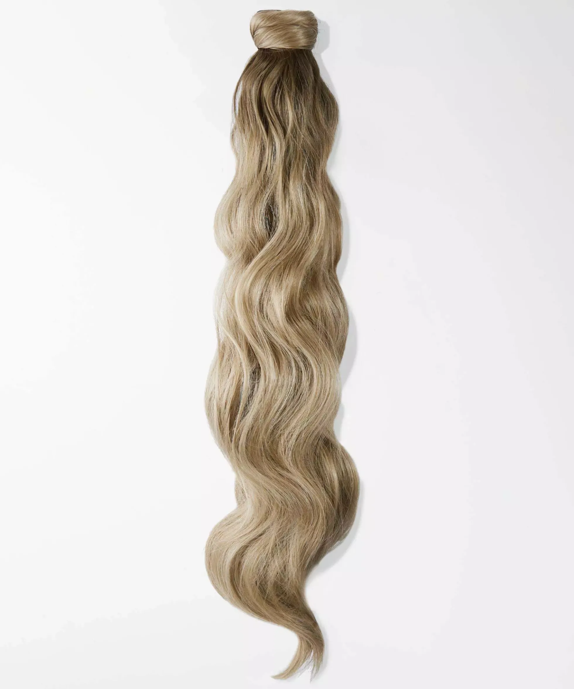 Rapunzel of Sweden Vegan Ponytail Beach Wave / Clip-in / Medium Volume 50 cm Brown Ash Blonde Balayage B5.1/7.3