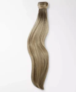 Rapunzel of Sweden Vegan Ponytail Straight / Clip-in / Medium Volume 50 cm Dark Ashy Blonde Balayage B2.6/10.7
