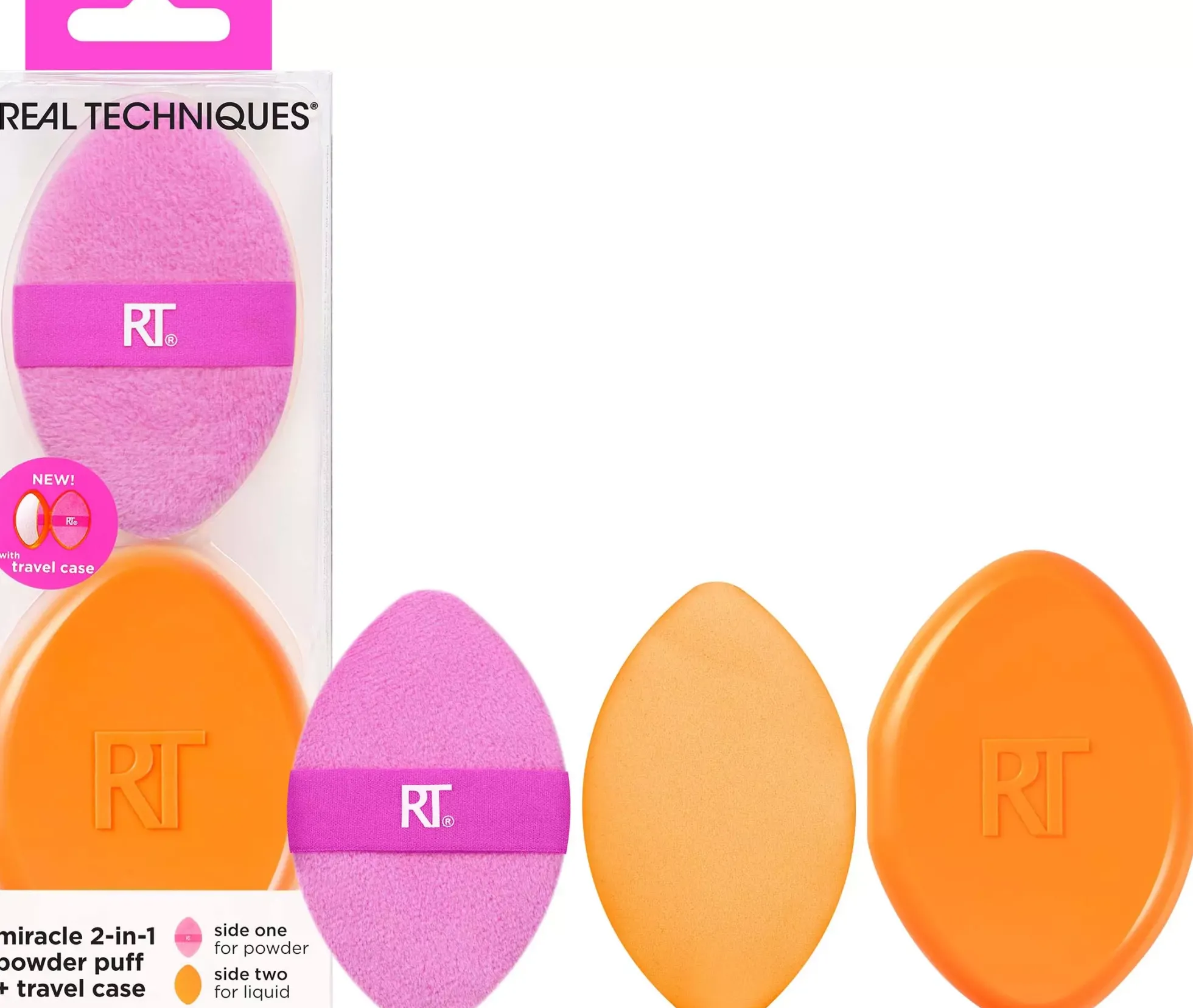 Real Techniques Miracle 2-in-1 Powder Puff + Travel Case