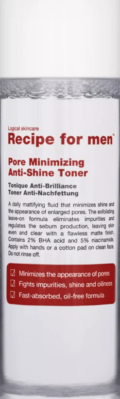 Recipe for men Pore Minimizing Anti-Shine Toner 100 ml