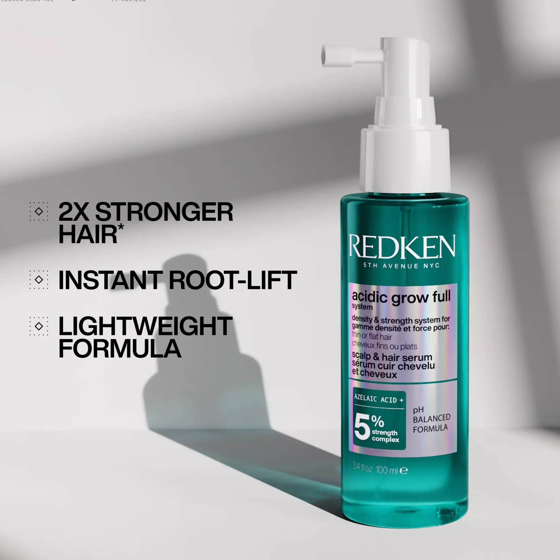RedkenAcidic Grow Full System Scalp & Hair Serum for Thin or Flat Hair 100 ml