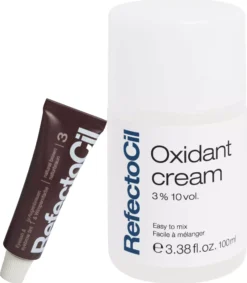 RefectoCil Bundle Eyelash & Eyebrow Tint 3 Natural Brown & Oxidant 3% Creme 100 ml