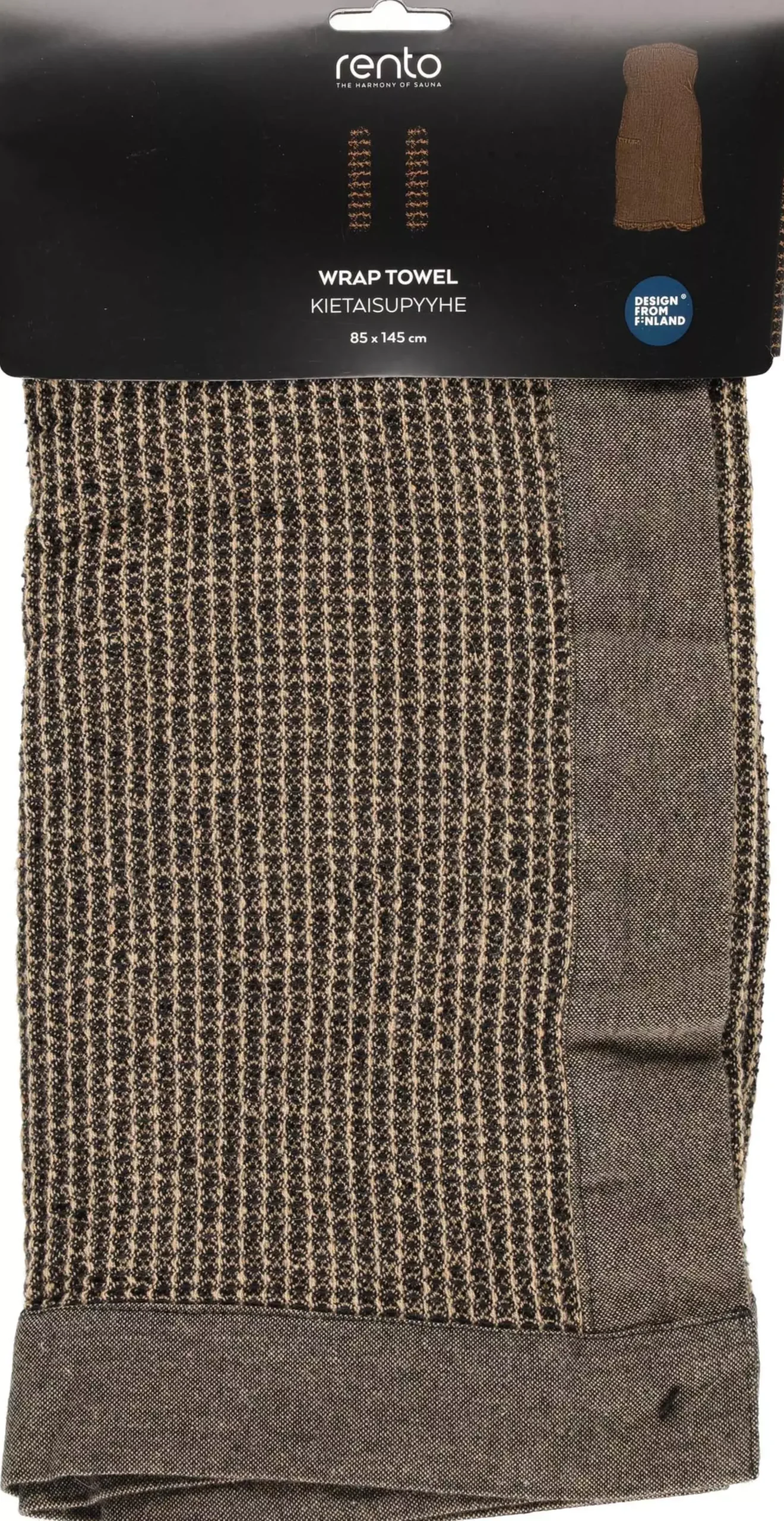 RentoKenno Sarong 85x145 cm Black/Beige