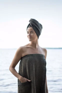 RentoKenno Sarong 85x145 cm Black/Beige