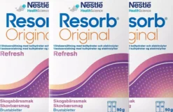Resorb Vätskeersättning med Skogsbärssmak 90g x3