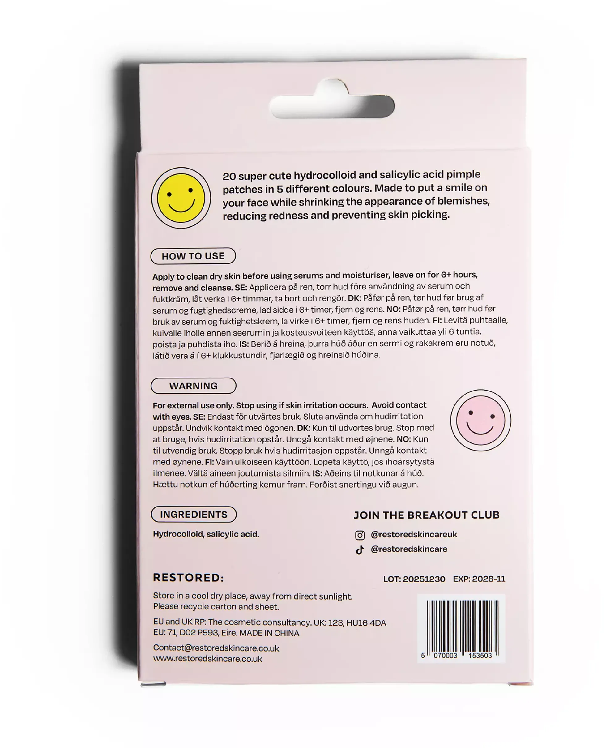 RESTORED: The Pimple Patches 20 st