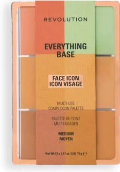 Revolution Beauty London Everything Base Face Icon Complexion Palette Medium