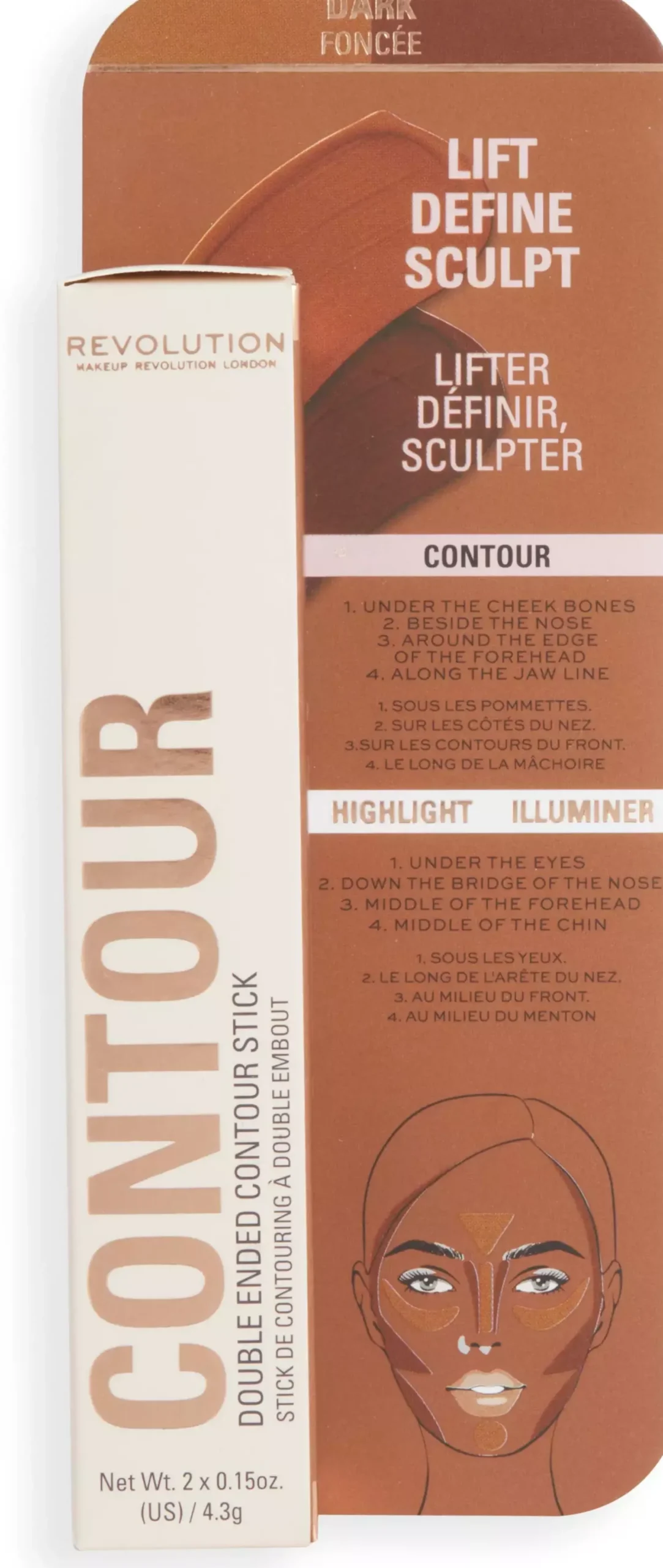 Revolution Beauty London Fast Base Contour Stick Light