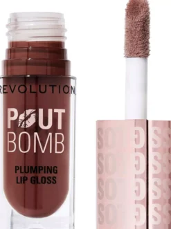 Revolution Beauty London Pout Bomb Plumping Gloss Jelly Berry Mauve