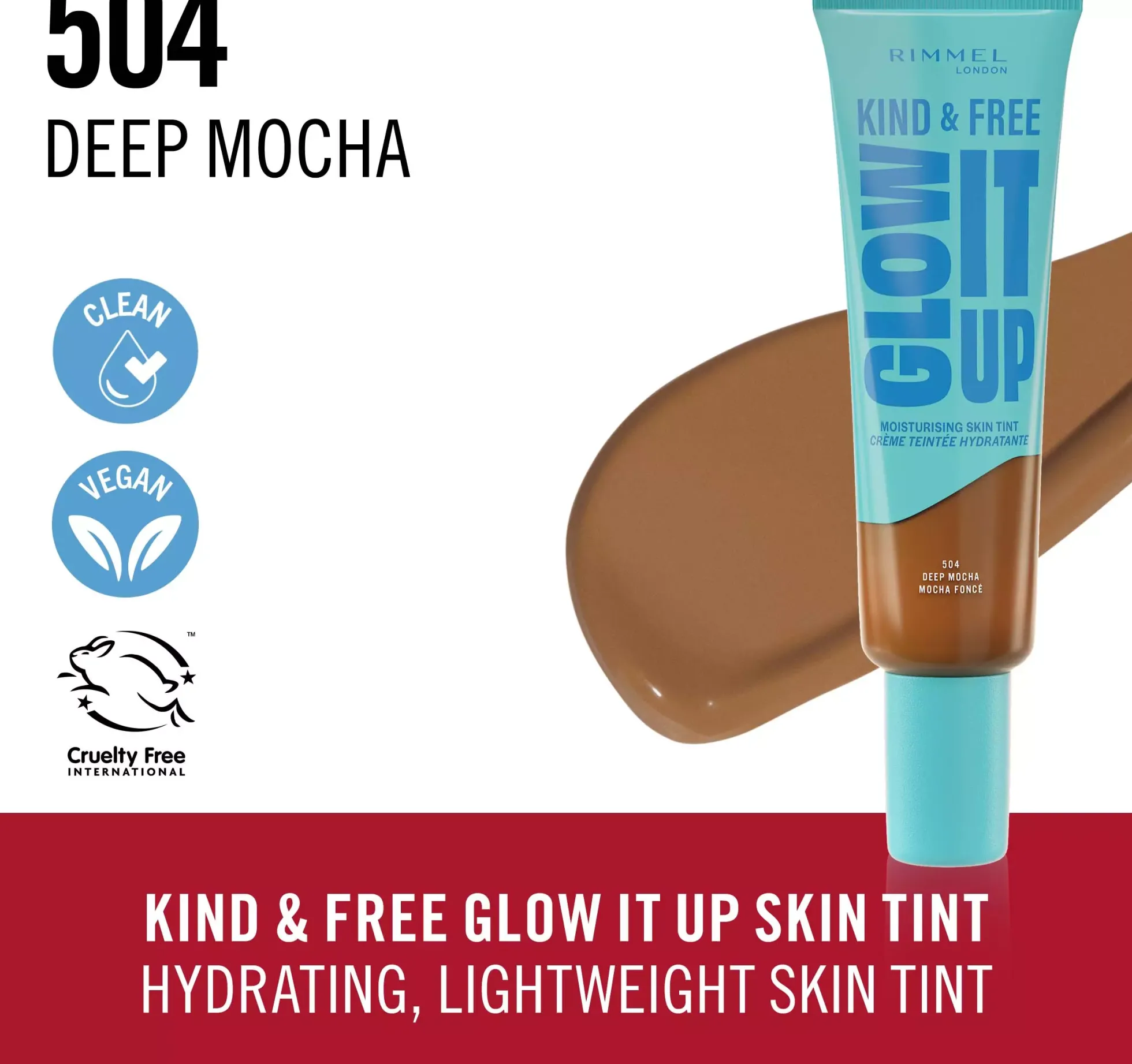 RimmelKind & Free Glow It Up Moisturising Skin Tint Vanilla 160