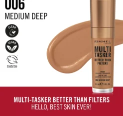 RimmelKind & Free Multi-Tasker Better Than Filters Face Primer Glow Booster and Highlighter 001 Fair