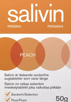 Salivin Sugtabletter Peach 200 g