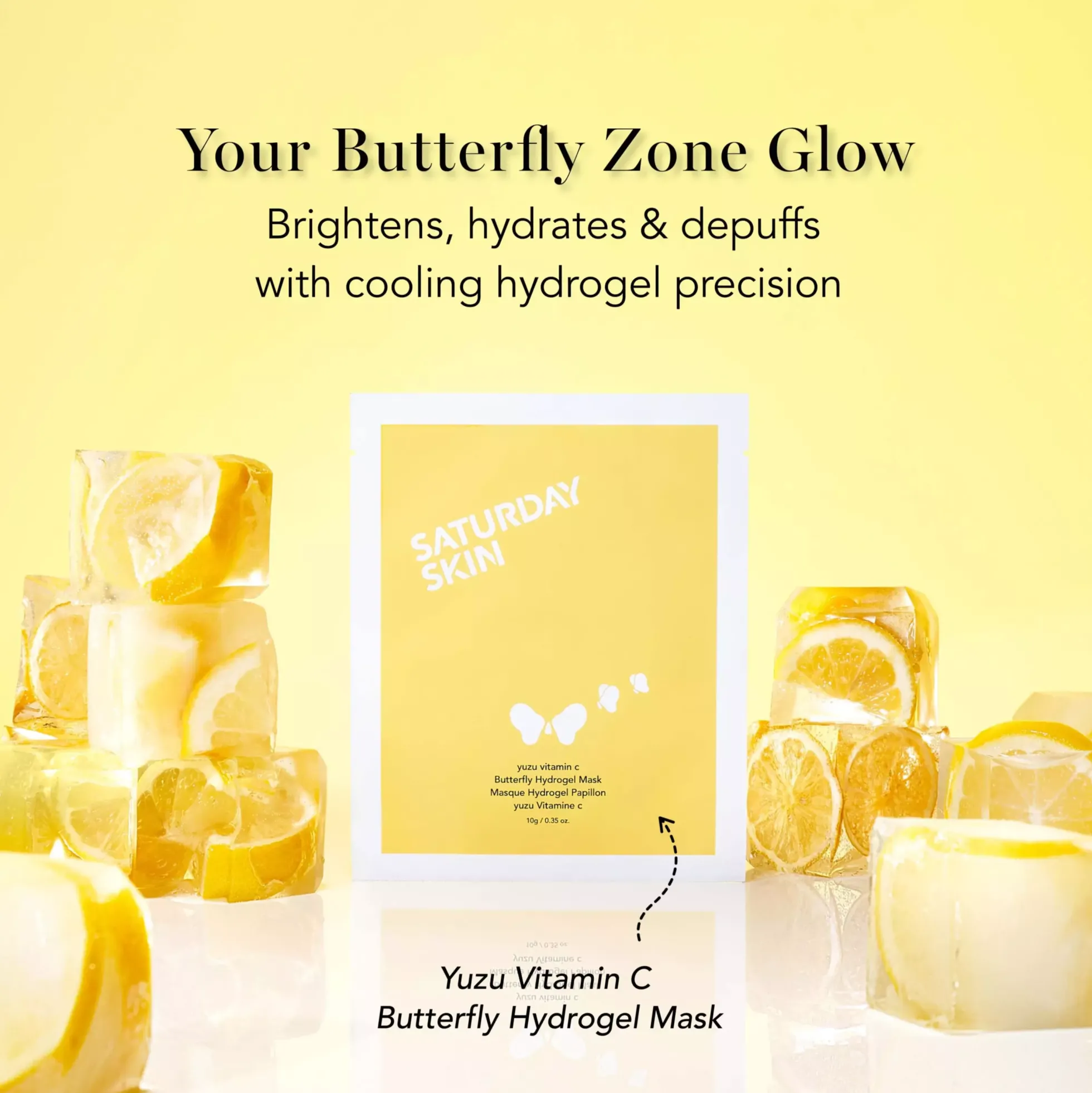 Saturday Skin Yuzu Vitamin C Butterfly Hydrogel Mask 40 g