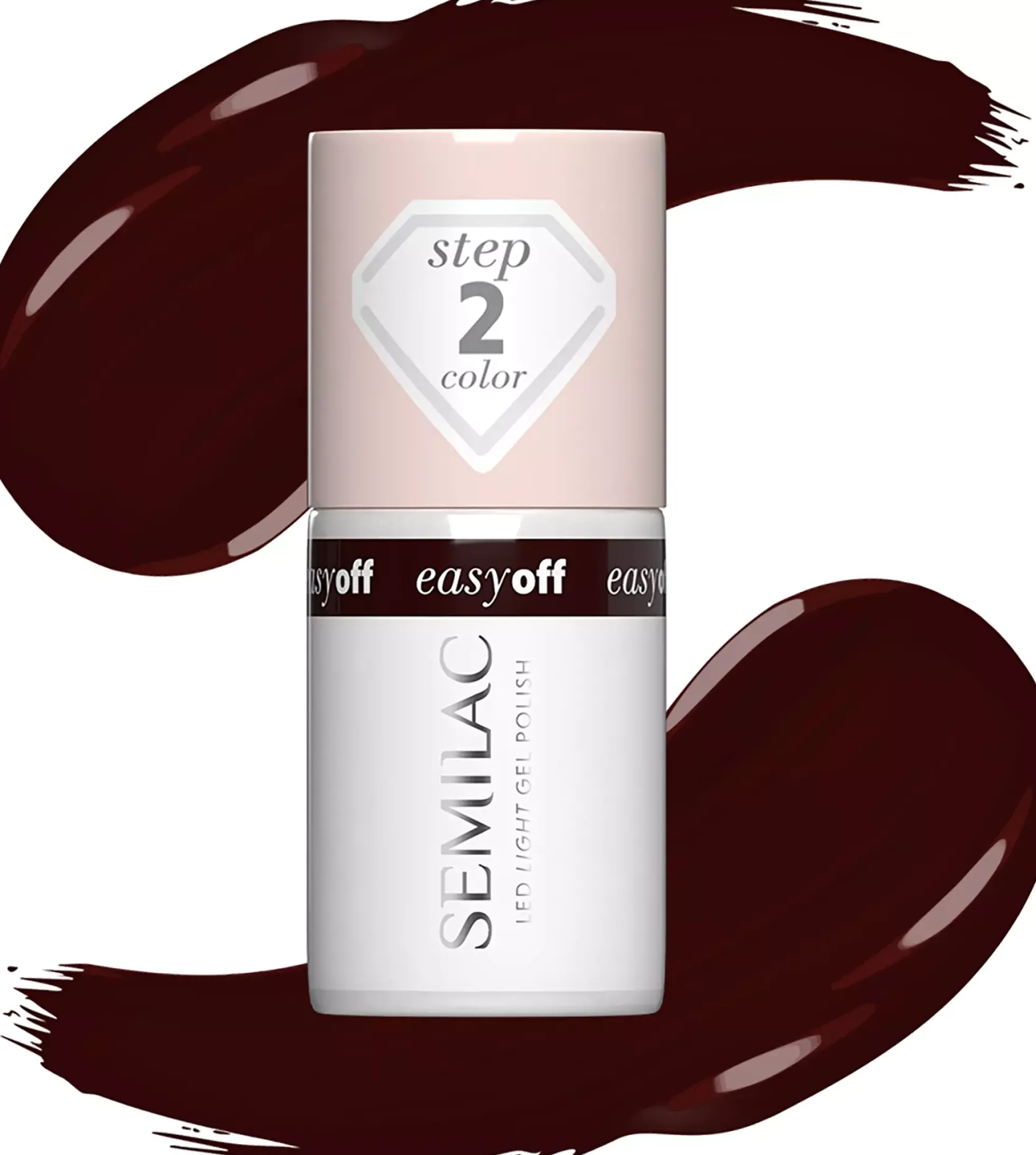 SEMILAC Easy Off LED Light Gel Polish Berry On Top