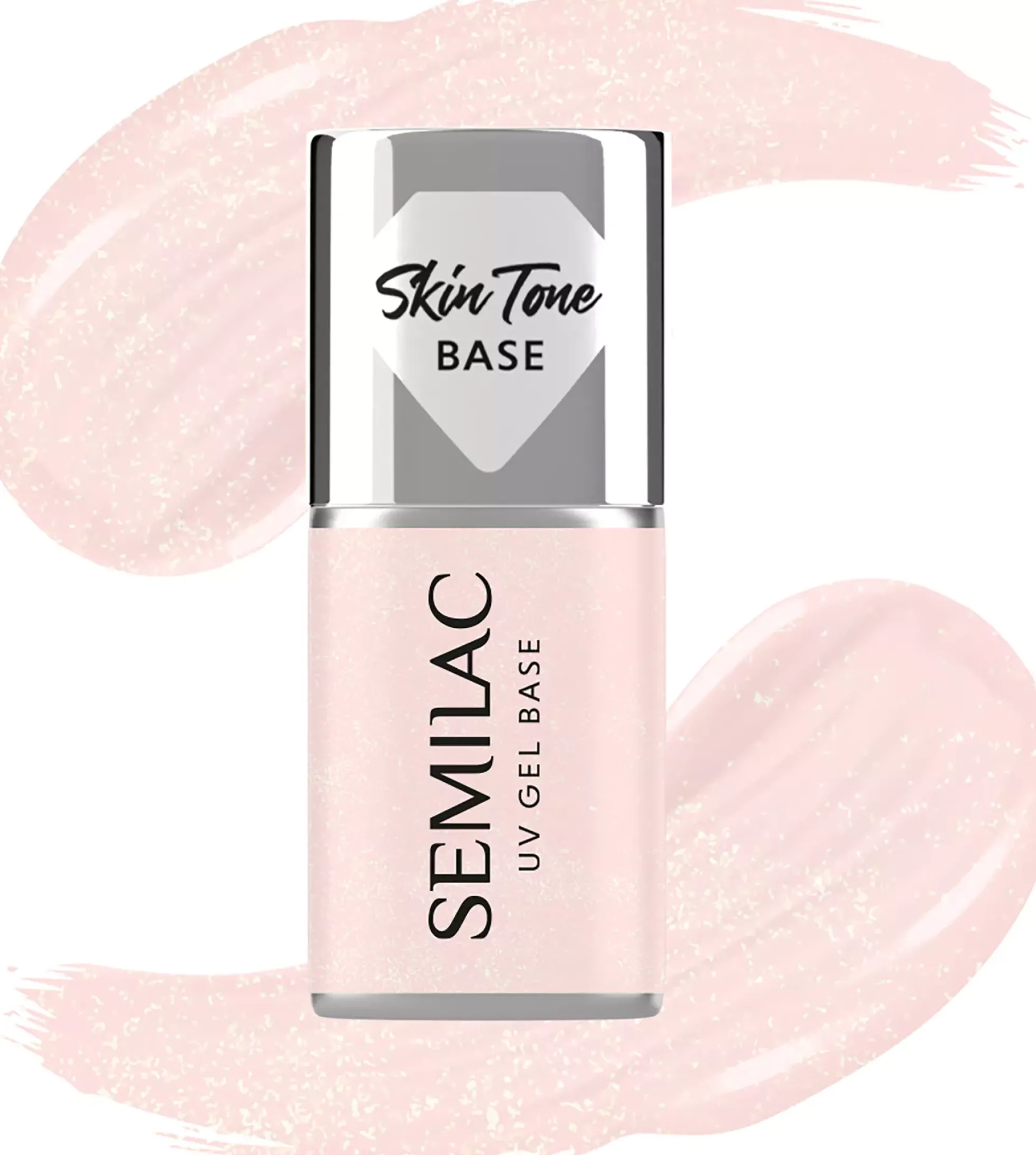 SEMILAC Skin Tone Cover Base Glitter Rose