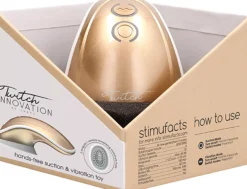 ShotsInnovation Twitch Hands Free Suction & Vibration Toy Gold