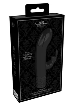 ShotsRoyal Gems Dazzling Rechargeable Silicone Bullet Black