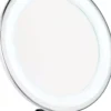 Soft Spell LED Makeup Mirror with Suction Cup – 5x Magnification