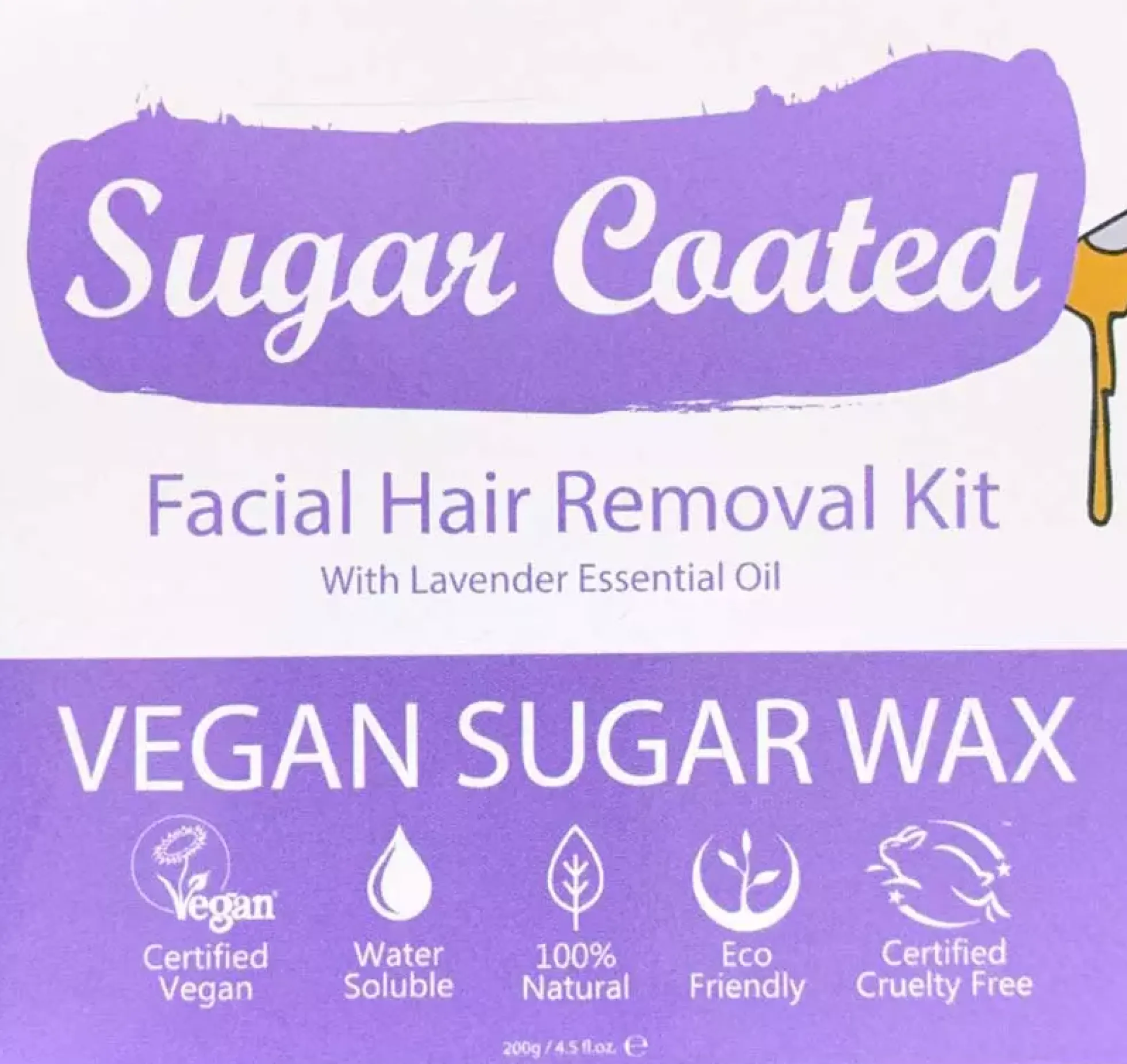 Sugar Coated Facial Hair Removal Kit With Lavender Essential 200 g