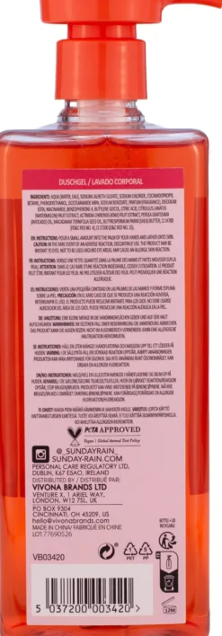 Sunday Rain Body Wash Watermelon & Kiwi 520 ml