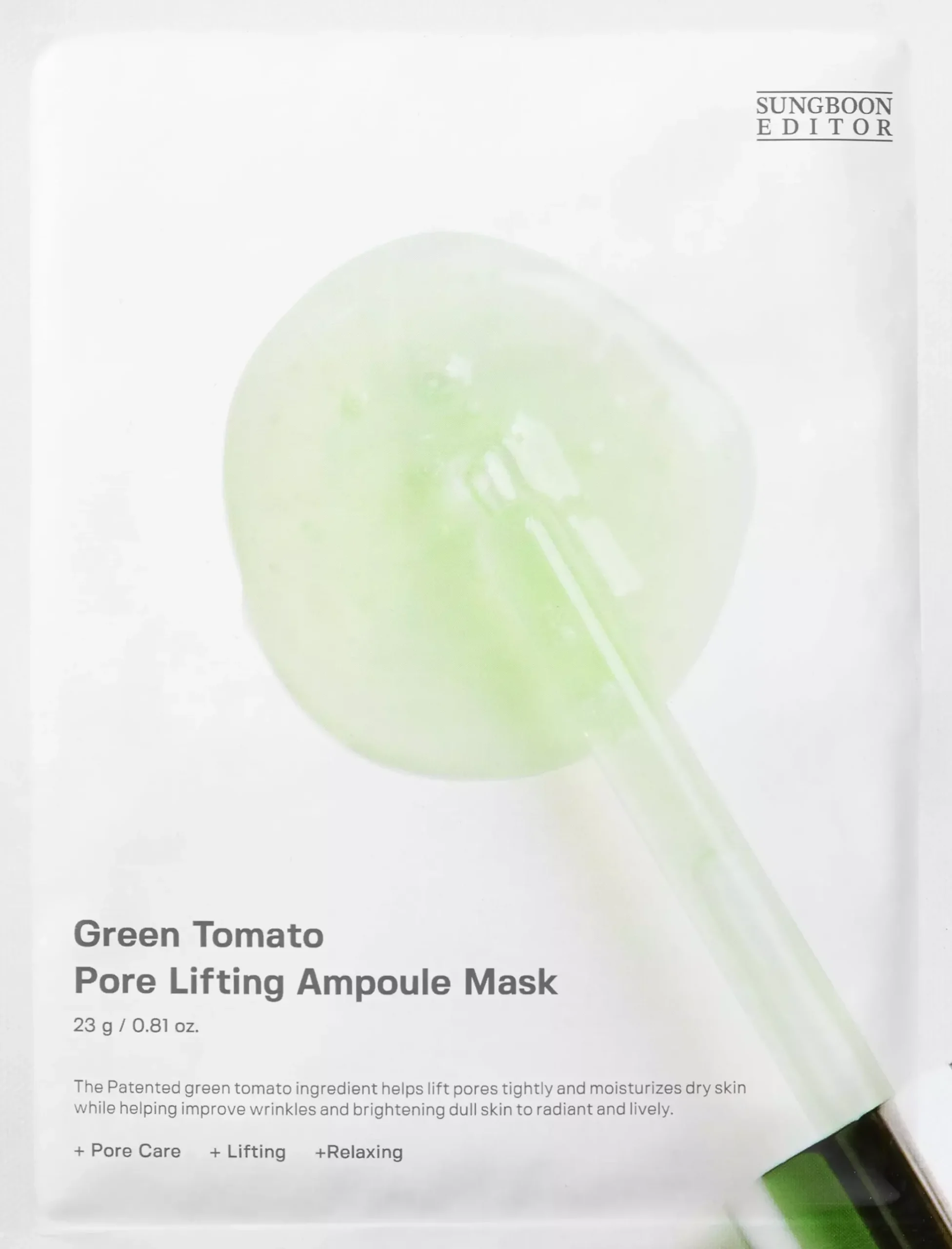 Sungboon Editor Green Tomato Pore Lifting Ampoule Mask 23 g