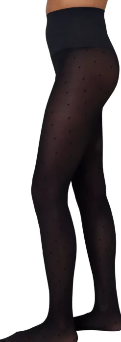 Swedish Stockings Doris Dot Tights Black L