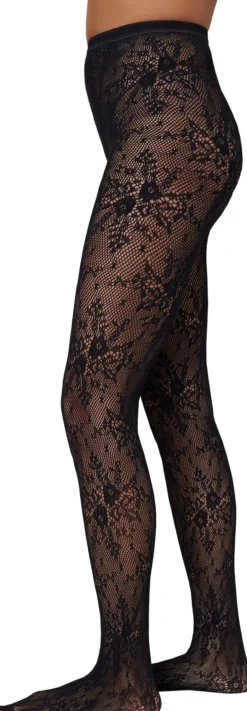 Swedish Stockings Rosa Lace Tights Black XL
