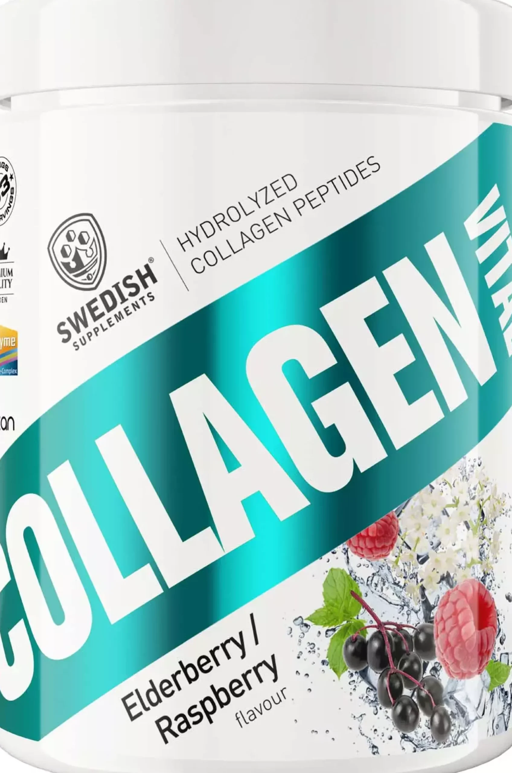 Swedish Supplements Collagen Vital - Elderberry/Raspberry 400 g