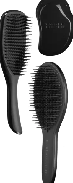 Tangle Teezer Black Bundle The Original & The Wet Detangler & The Ultimate Styler