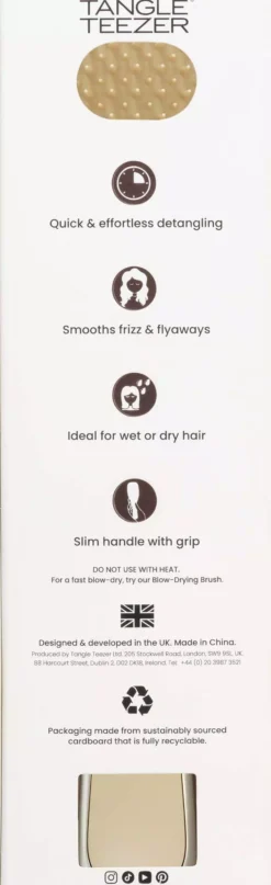 Tangle Teezer Detangler Regular Chrome Neo Gold