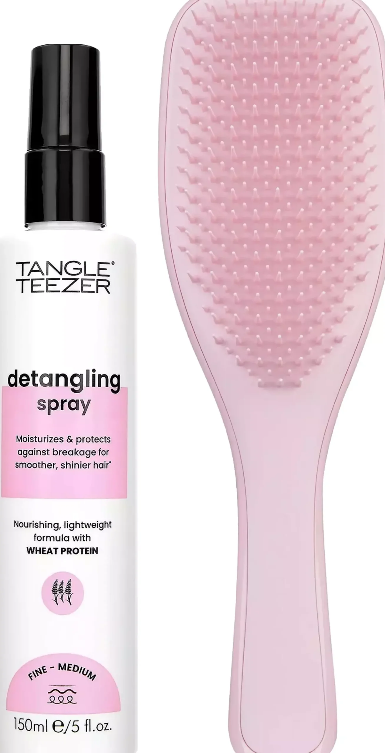 Tangle Teezer Everyday Bundle Detangling Spray 150 ml & The Ultimate Detangler Regular Pink