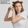 T3 Clip Kit with 4 Alligator Clips and 30 Rose Gold Bobby Pins White/Rose Gold