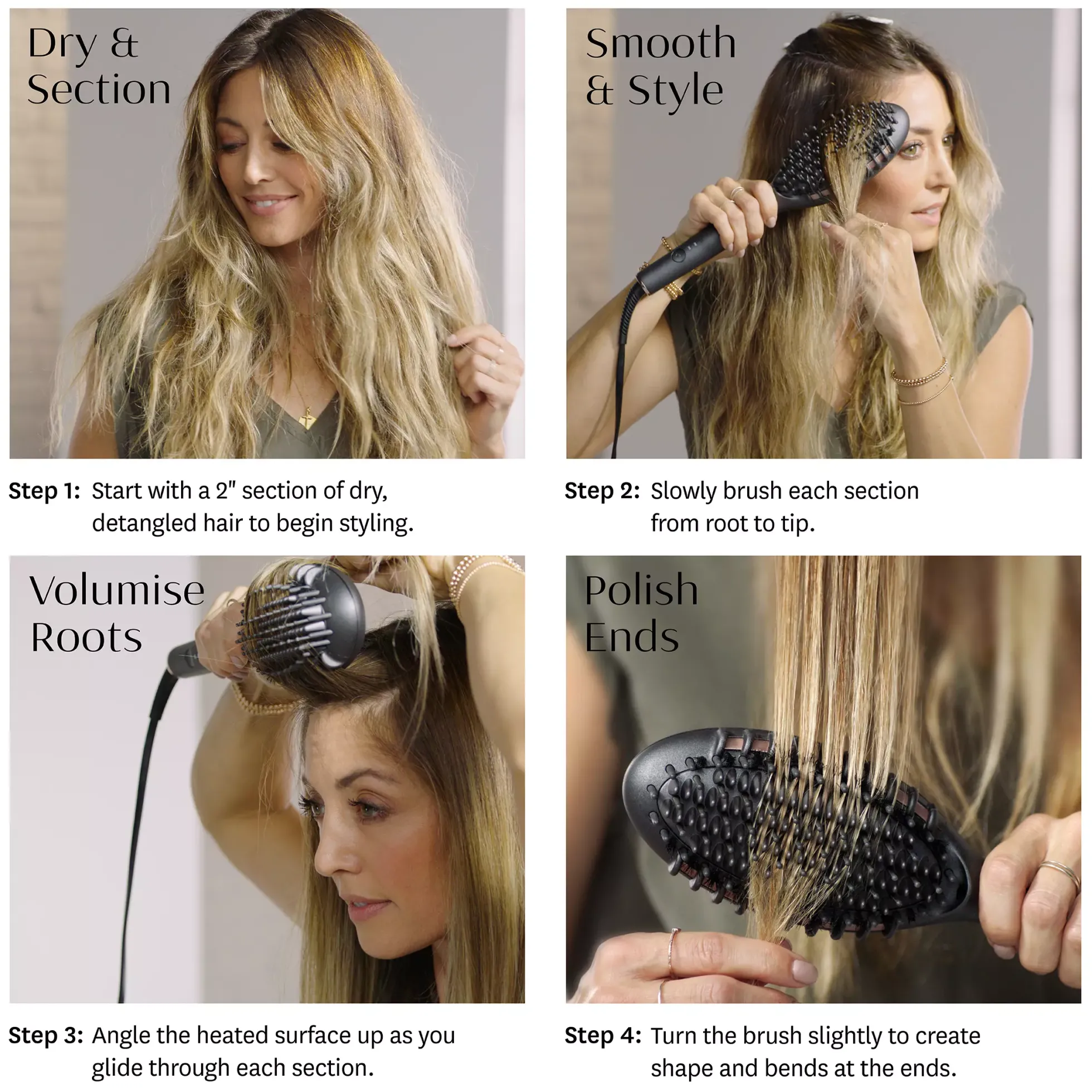 T3 Edge Heated smoothing & styling brush