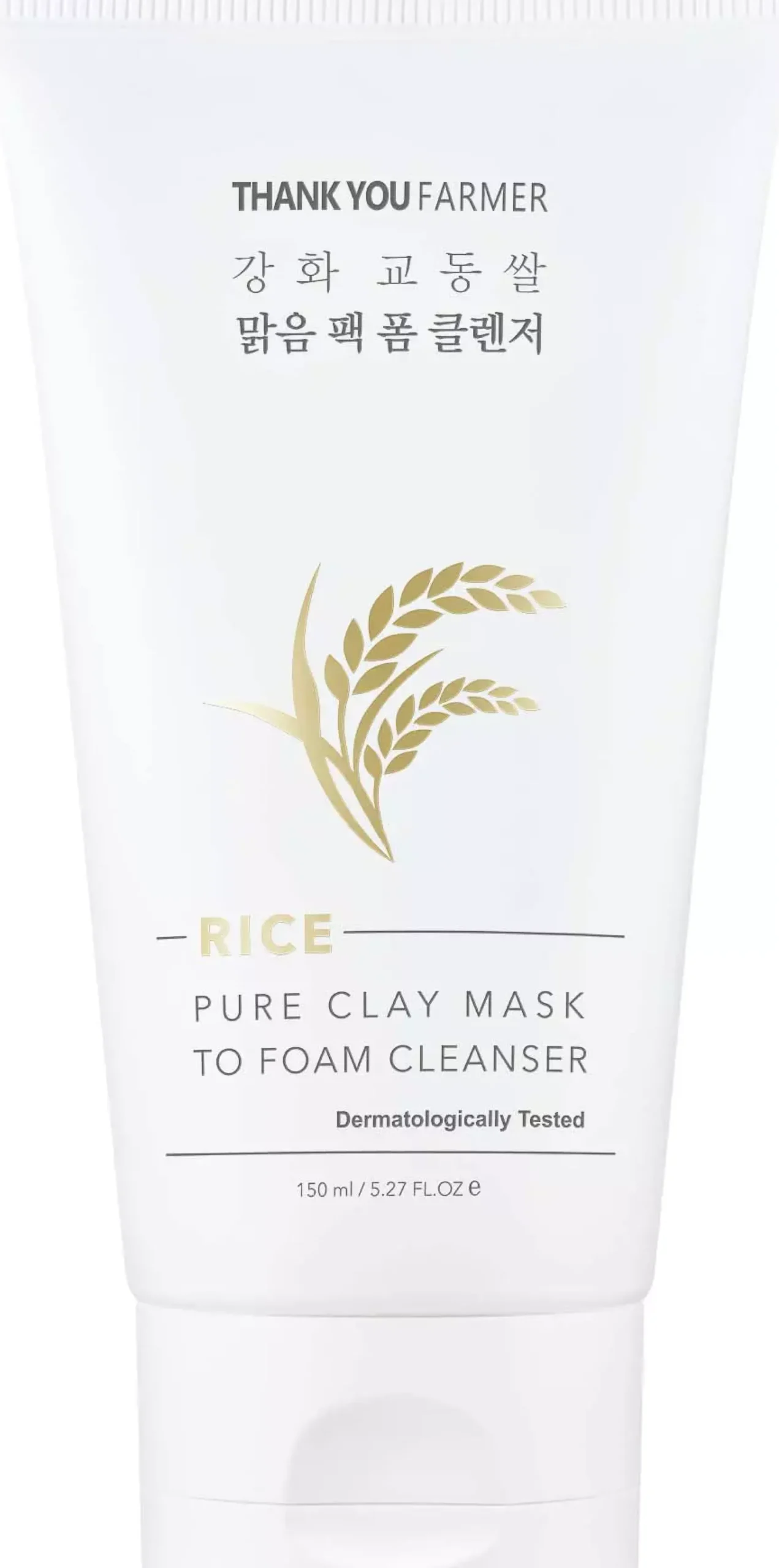 Thank You Farmer Rice Pure Clay Mask To Foam Cleanser 150 ml