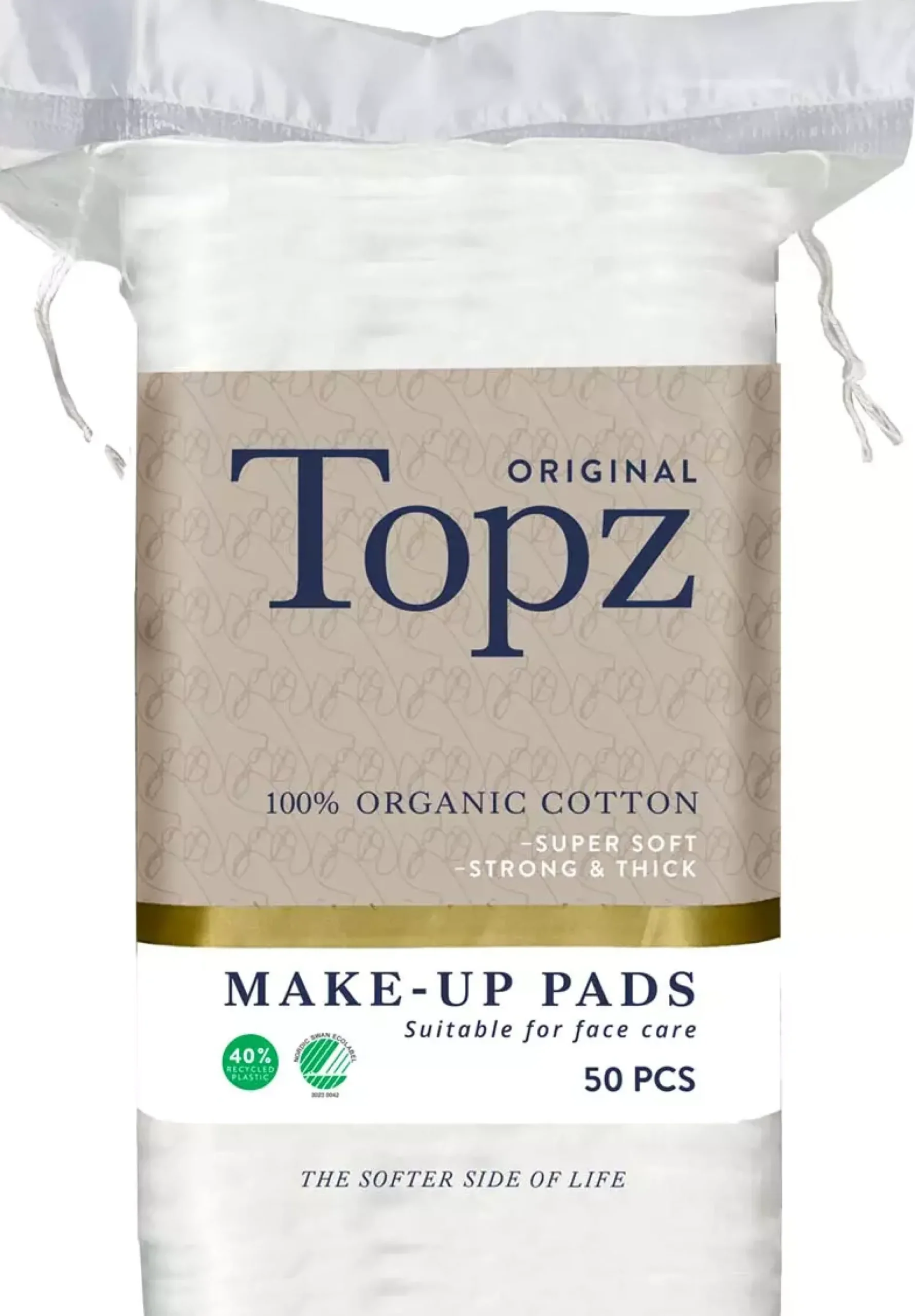 TopzPremium Square Make Up Pads 50 st