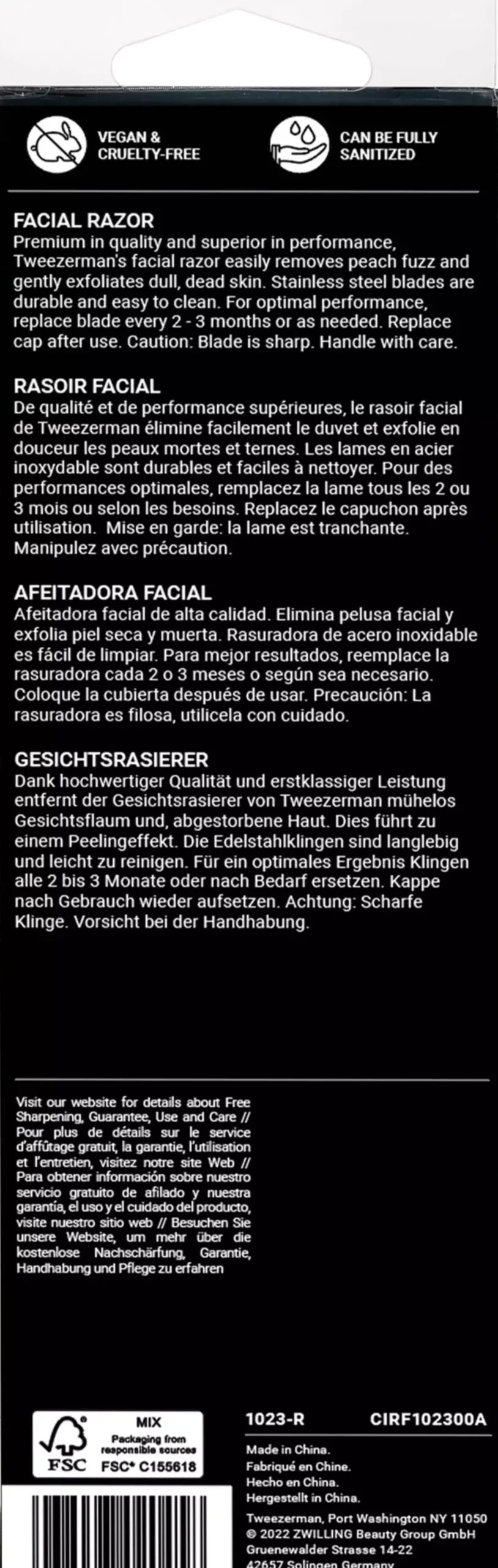 Tweezerman Facial Razor Silver