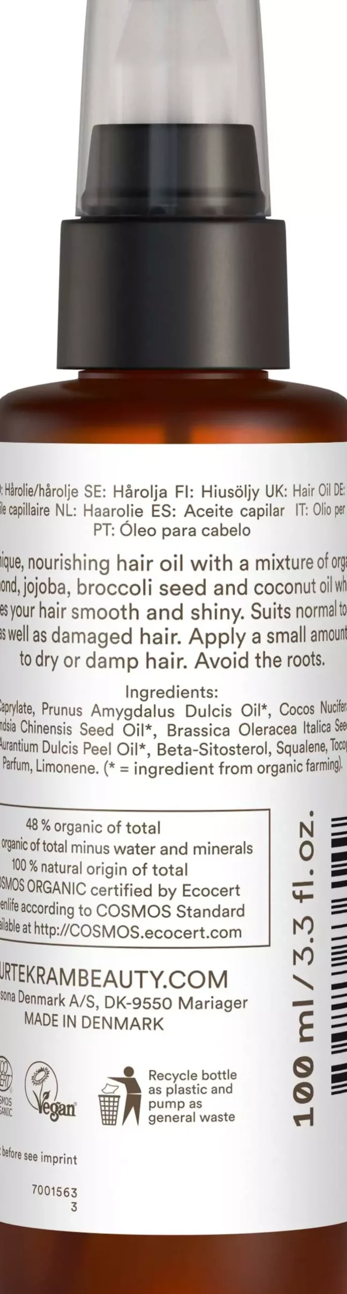 UrtekramCoconut Hair Oil Organic 100 ml