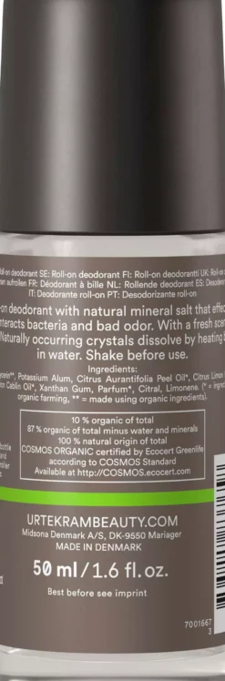 Urtekram Lime Deo Crystal Roll-on 50 ml