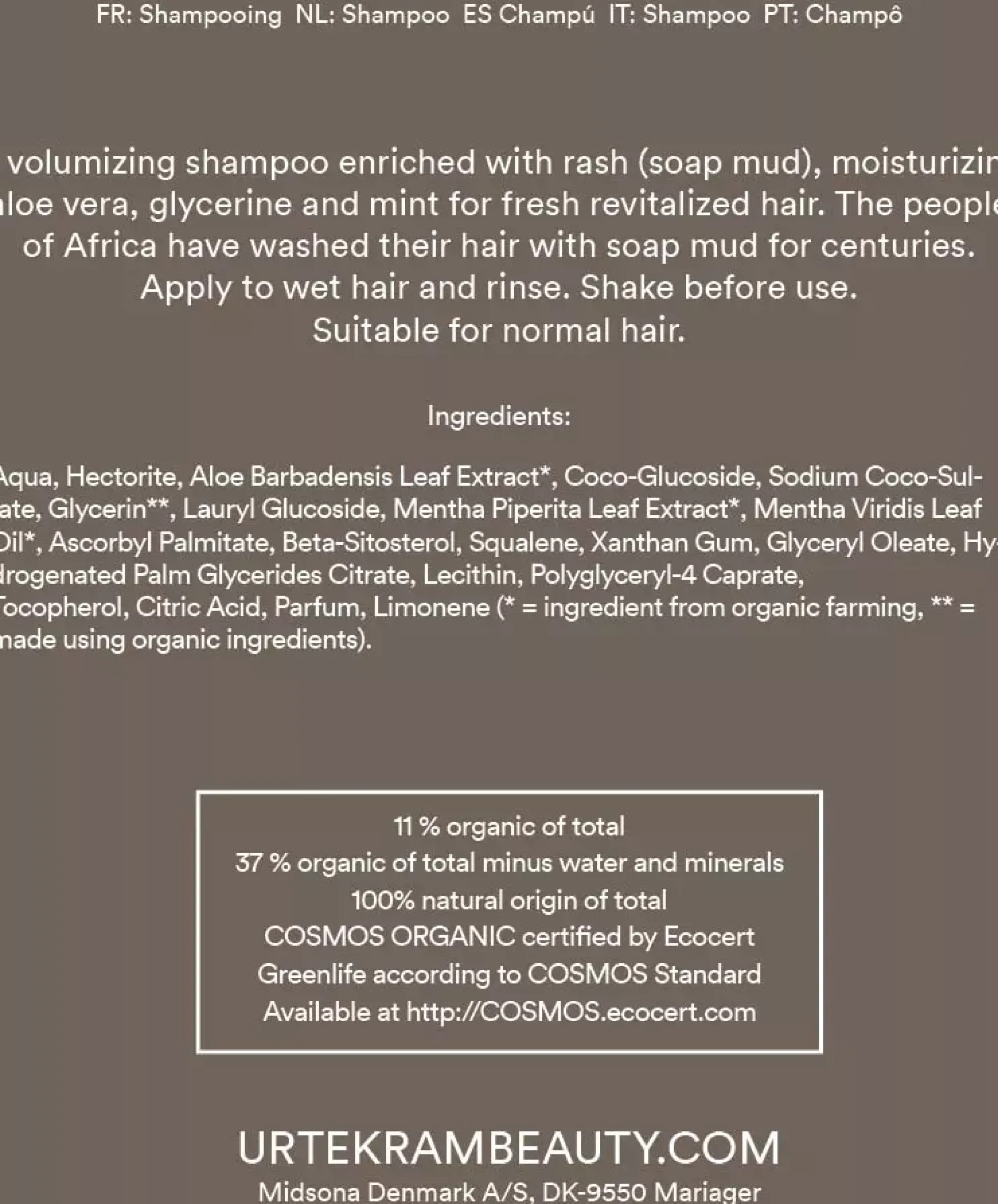 UrtekramRasul Volume Shampoo 500 ml