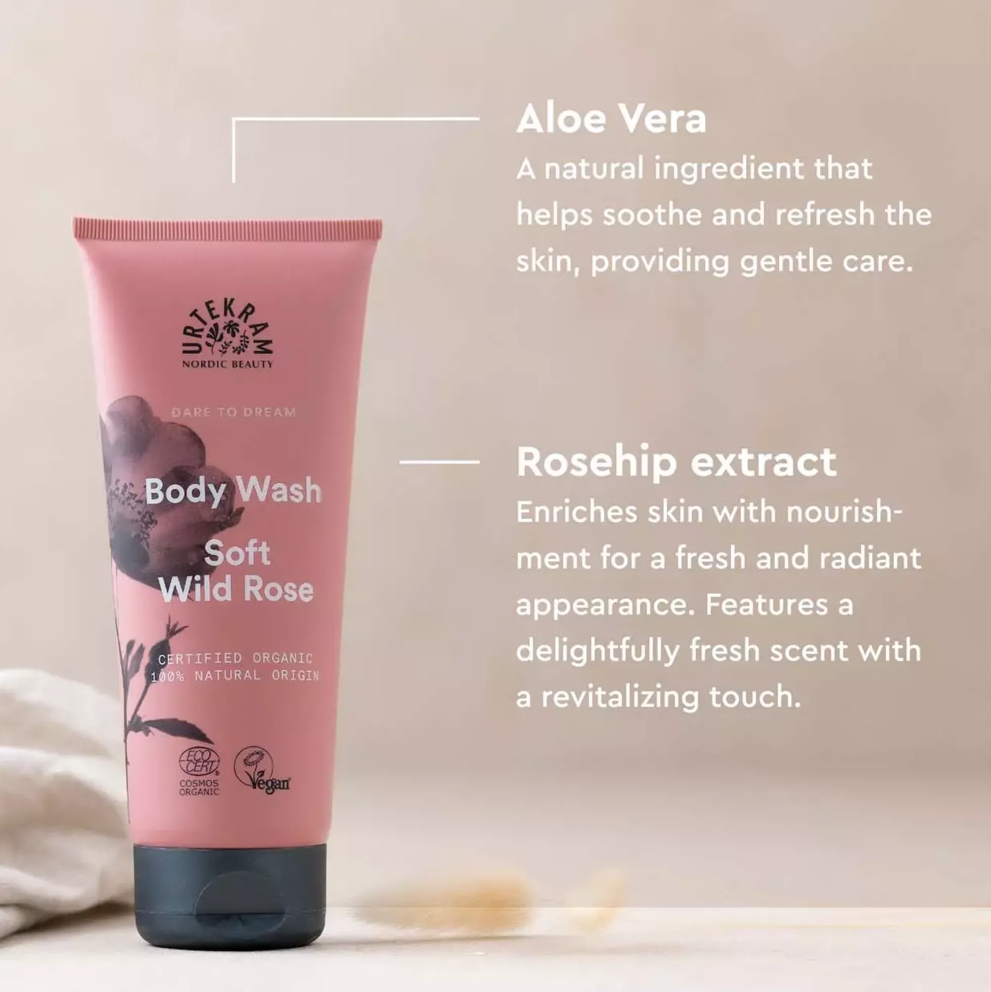 UrtekramSoft Wild Rose Dare to Dream Body Wash 200 ml
