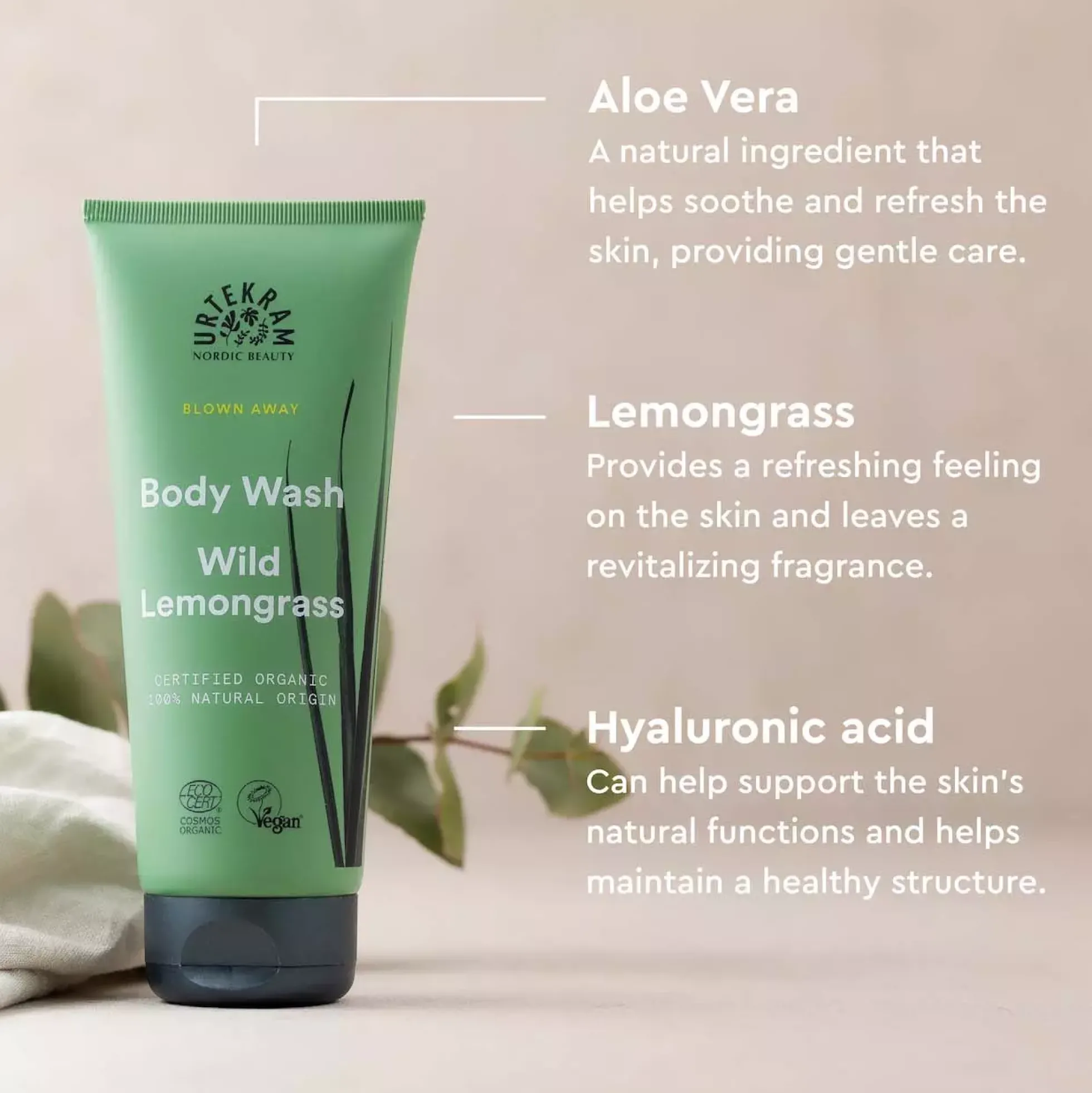UrtekramWild Lemongrass Body Wash 200 ml