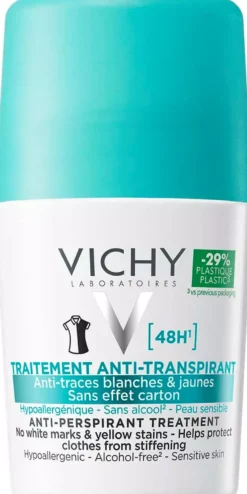 VICHY Anti-Trace antiperspirant deodorant roll-on 48h