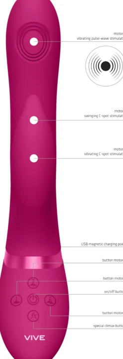 VIVEVIVE Aimi Pulse Wave & Vibrating G-Spot Rabbit Pink