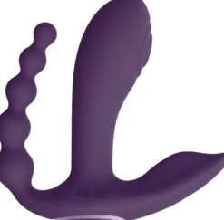 VIVEVIVE Kata Pulse Wave & Vibrating Double Penetration Vibrator Purple