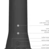 VIVEVIVE Satu Pulse-Wave & Vibrating Strapless Strapon Black