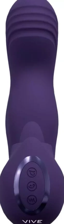 VIVE Yumi - Triple Motor G-Spot Finger Motion Vibrator and Flickering Tongue Stimulator - Purple