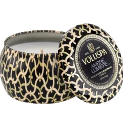 VoluspaAmbre Lumiere Mini Tin Candle 25h